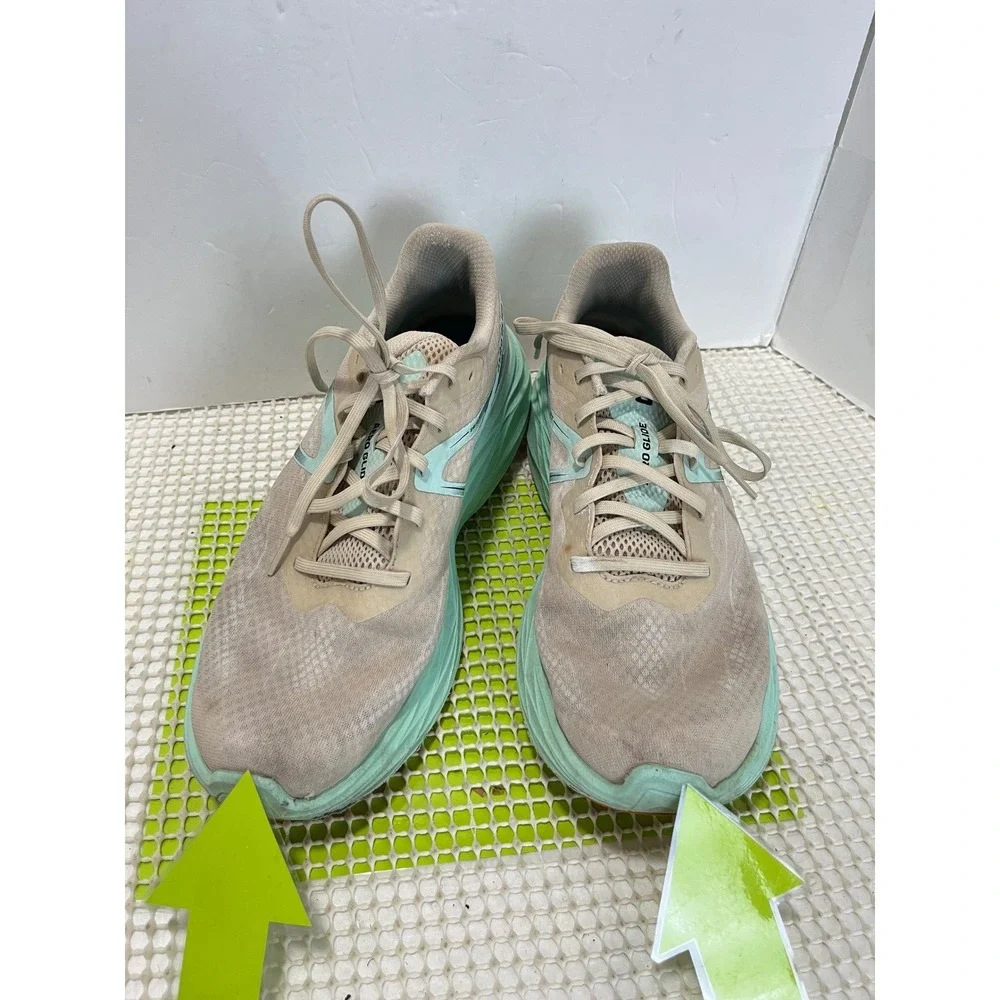Salomon Aero Glide Running Shoes Men's 10.5 Cream Mint Green 471226 Energy Foam